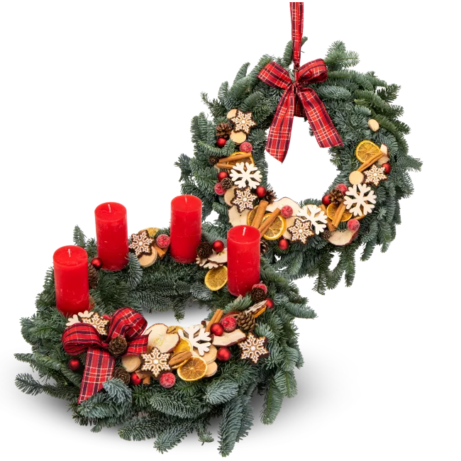 Christmas set of wreaths